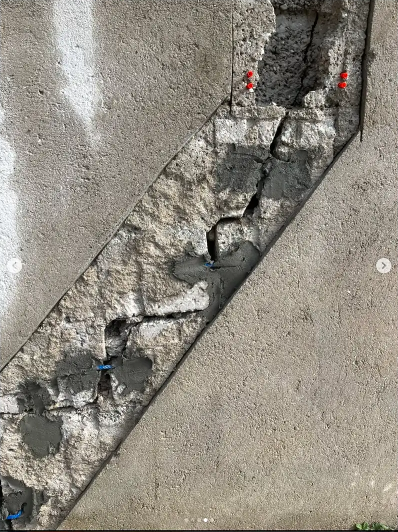 Reprise en cours des fissures et zones dégradées