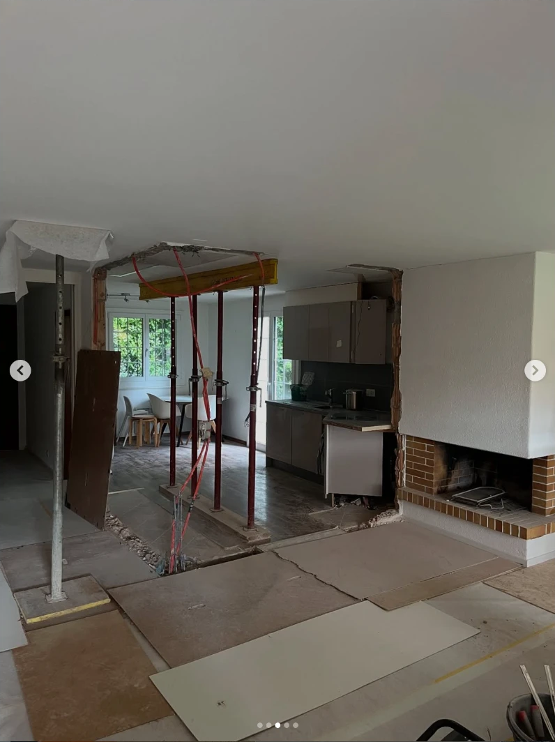 Ouverture intérieure créée pendant les travaux